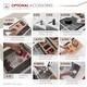 preview thumbnail 10 of 19, STYLISH 33 inch Stainless Steel 16G Double Bowl Undermount Kitchen Sink - Brushed Stainless Steel - 33" x 18" x 10"