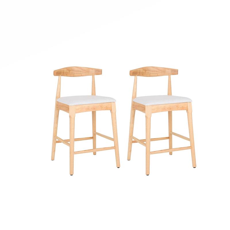 2PCS Solid Wood Counter Height Stools