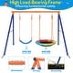 preview thumbnail 4 of 5, Swing Set with Stand for Kids Heavy-duty Metal A-Frame Outdoor - 86.6 X 68.5 X 72.1 in