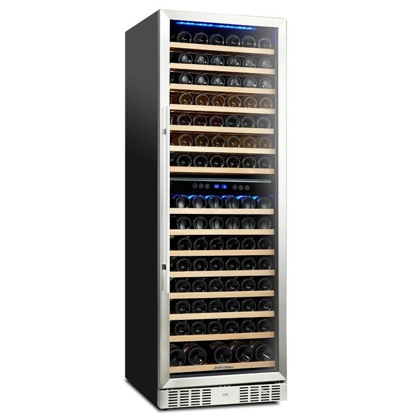 Kalamera 157 Bottle Compressor Wine Cooler Refrigerator Dual Zone with Touch Control