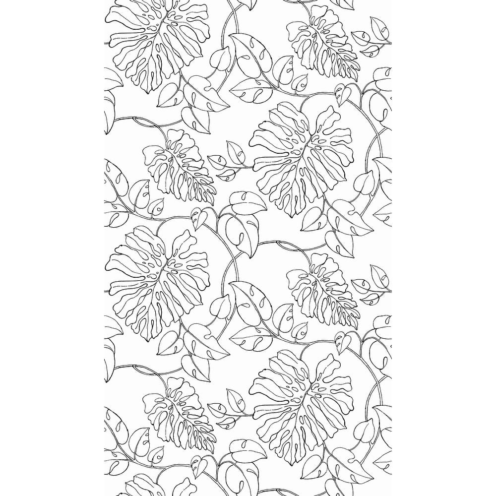 NextWall Tropical Linework Peel and Stick Wallpaper - 20.5 in. W x 18 ft. L