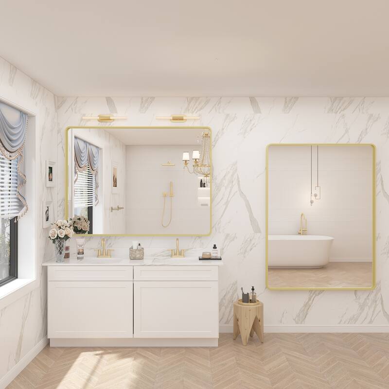Aluminum alloy Framed Tempered Glass Wall Bathroom Vanity Mirror