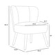 preview thumbnail 2 of 6, Boucle Polyester Upholstered Armless Accent Chair - Stain Resistant