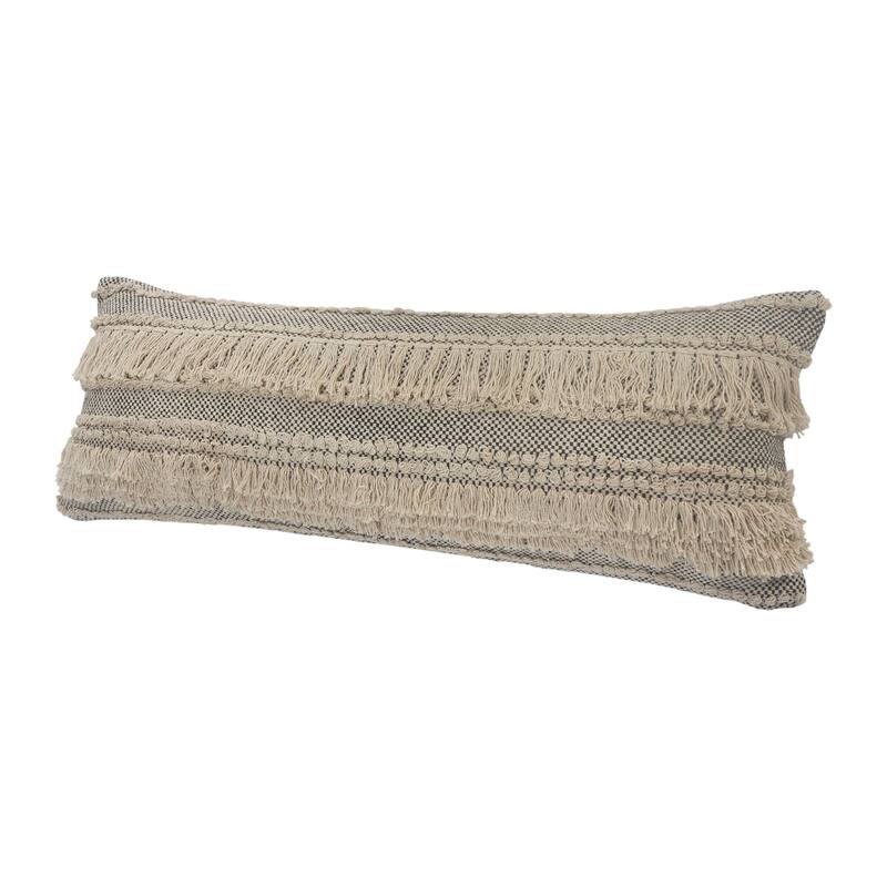 Sevita Gray Overtufted Farmhouse Indoor Throw Pillow 20 inch