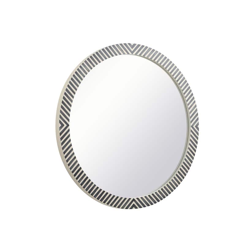Carson Carrington Labben Round Chevron Mirror