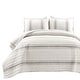 preview thumbnail 49 of 51, Lush Decor Farmhouse Stripe 3 Piece Quilt Set