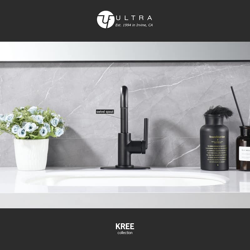 Ultra Faucets Kree Collection Single-Handle Swivel Spout Lavatory Faucet