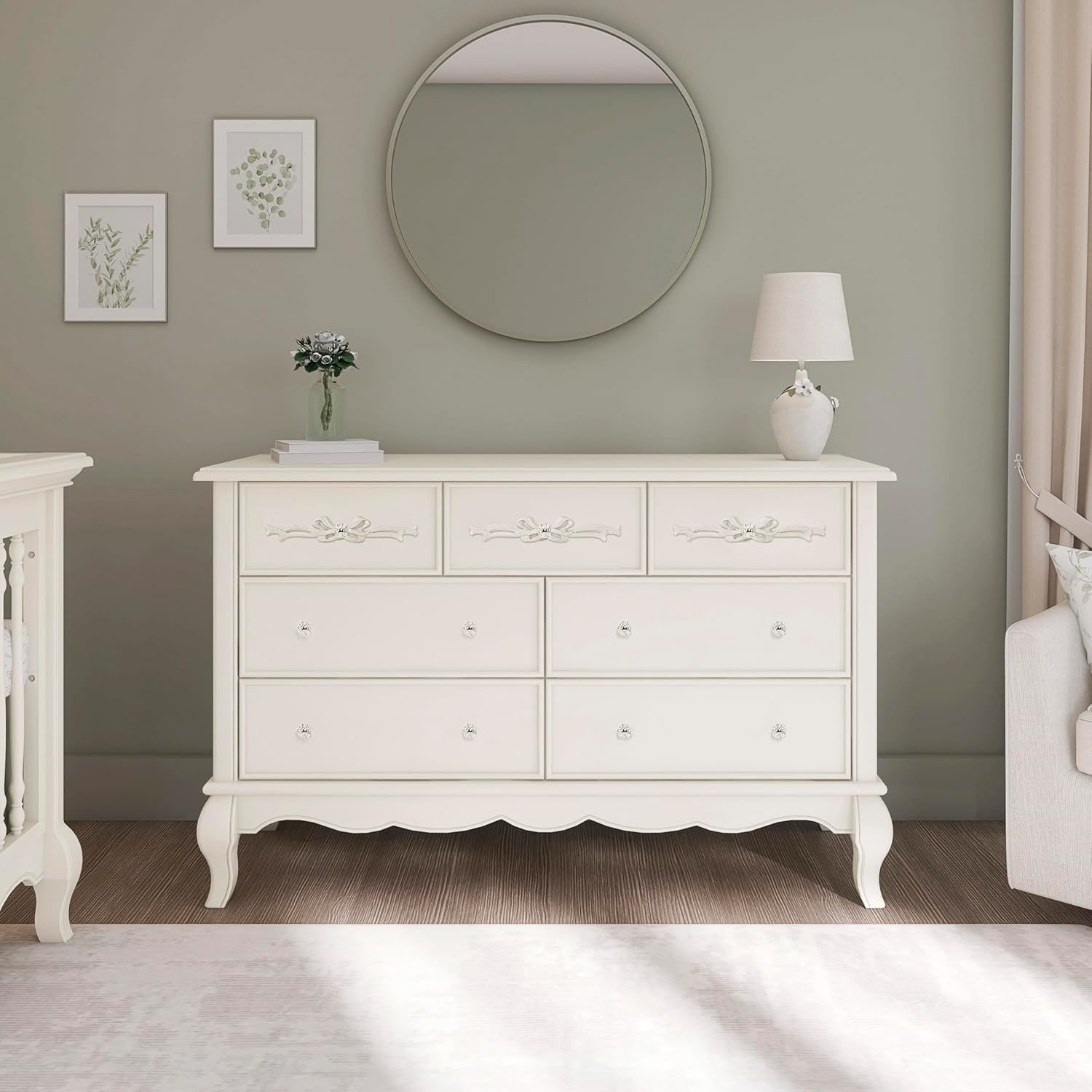 chinese dress ladies Evolur Aurora 7 Drawer Double Dresser, Akoya Grey Pearl/Silver Mist & –  BAJE HOME main image 0