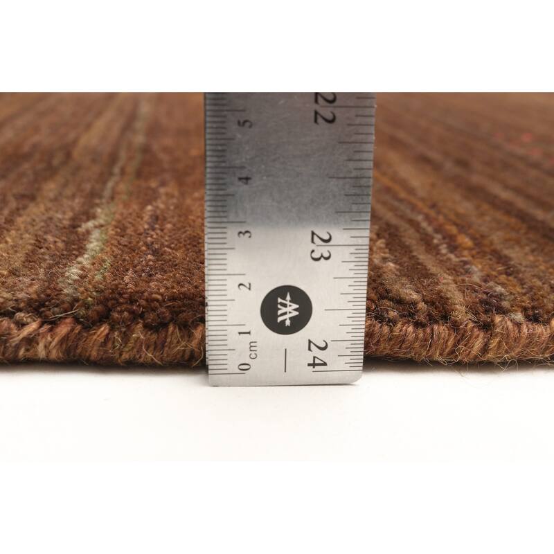 ECARPETGALLERY Hand Loomed Kashkuli Gabbeh Brown Wool Rug - 3'11 x 6'0