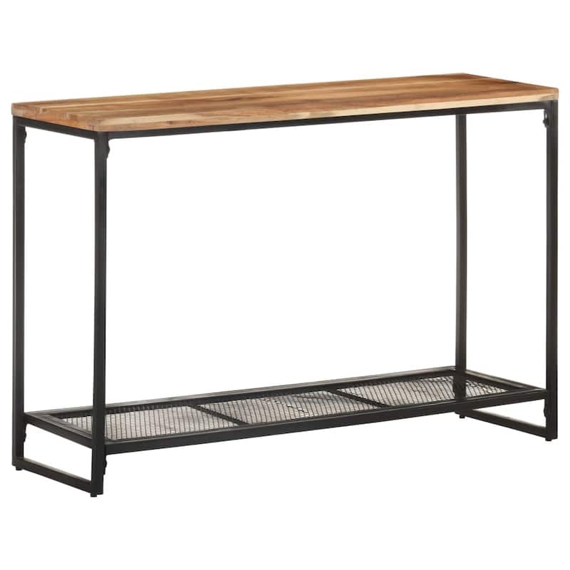 vidaXL Console Table 43.3"x13.8"x29.5" Solid Acacia Wood - 43.3" x 13.8" x 29.5"