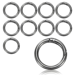 Spring Snap Key Ring 10-Pack Spring O Rings, Rustproof Alloy Round Spring Ring Clasp, Snap ...