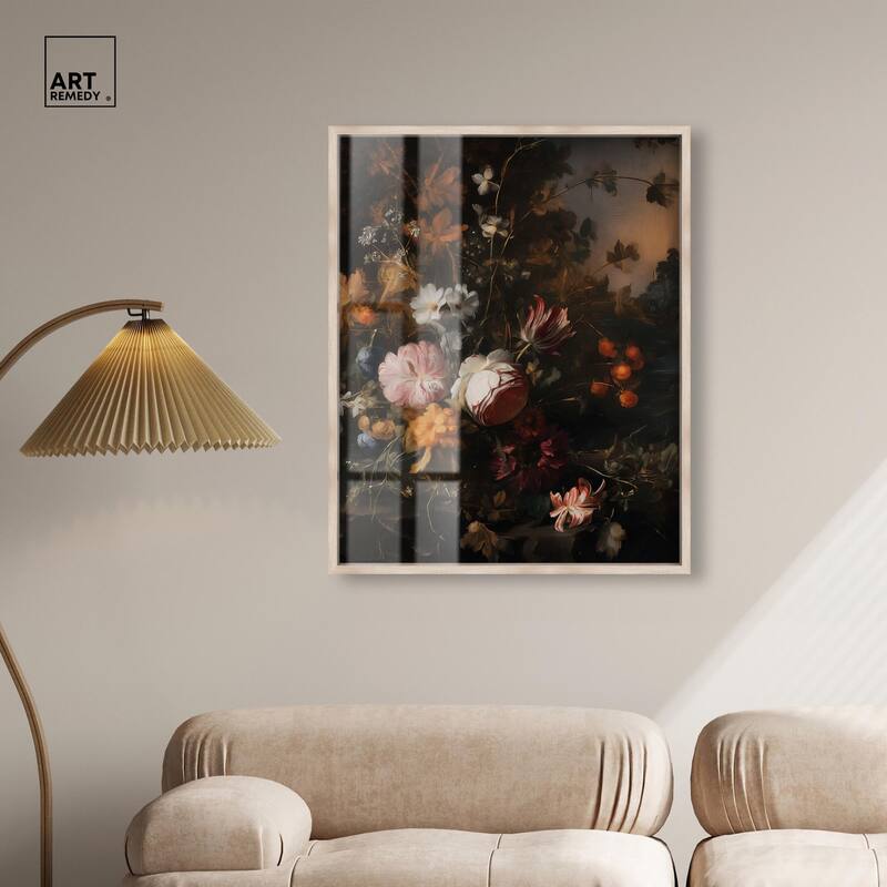 Shadowed Petal Secrets I Shadowbox by Art Remedy