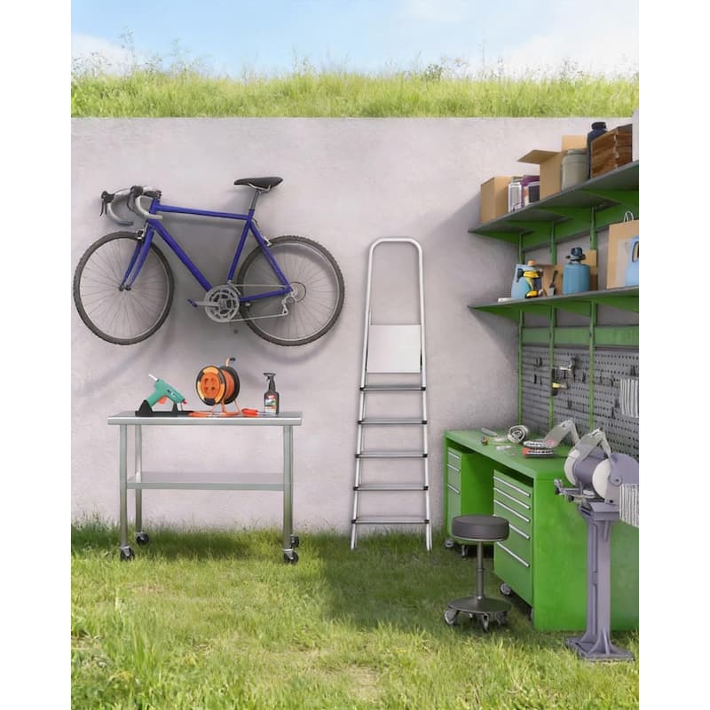 Heavy Duty Stainless Steel Work Table, with Wheels and Adjustable Bottom Shelf