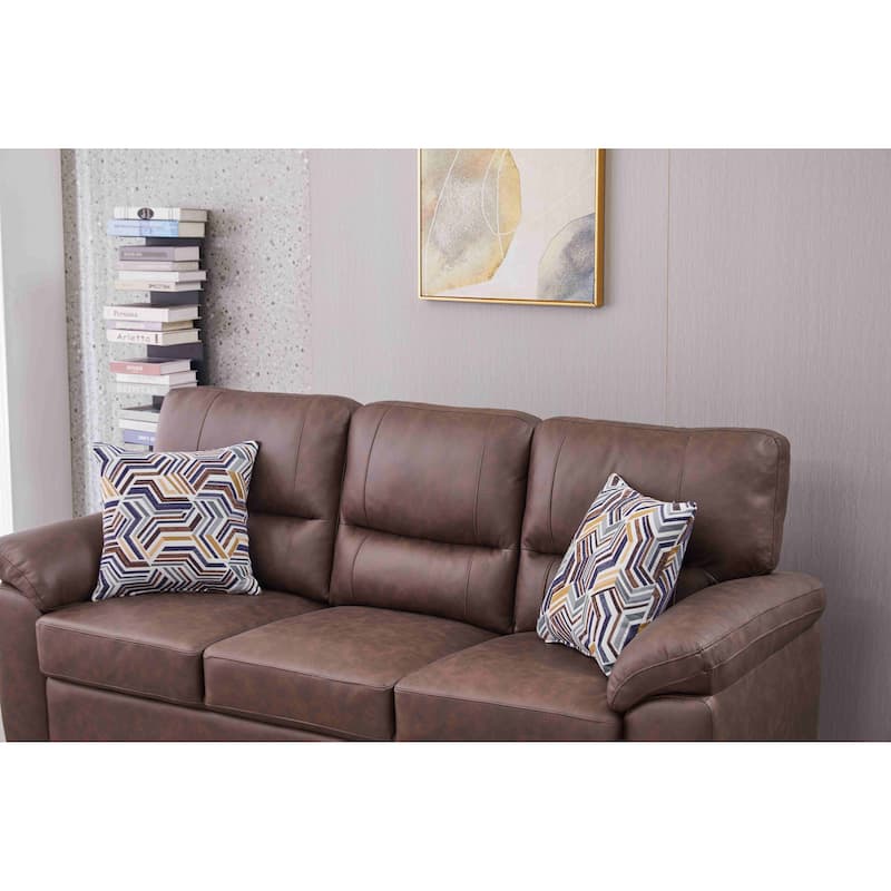 80.5'' Wide Faux Leather Sofa