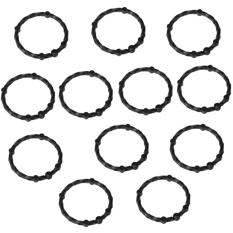 Utopia Alley Shower Eternity Curtain Rings, Rustproof Zinc Shower Rings, set of 12