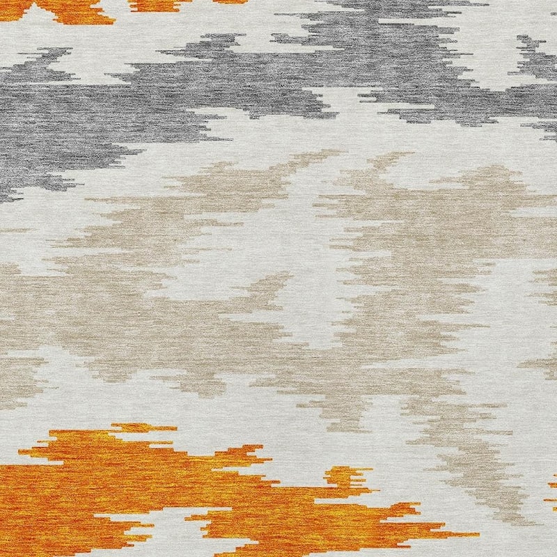 HomeRoots Abstract Transitional Rectangle Outdoor Rug