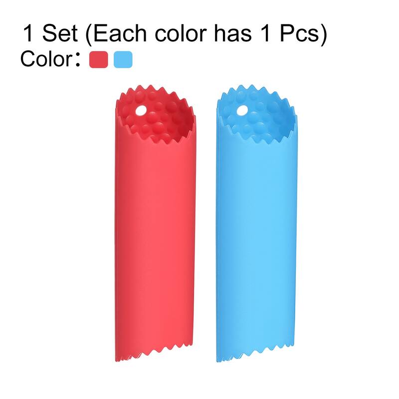 Silicone Garlic Peeler Tube Non Slip for Useful Kitchen Tool, Blue/Red