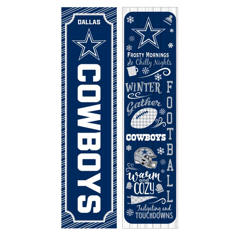 47" Double Sided Seasonal Porch Leaner, Dallas Cowboys - 47" x 11.25"