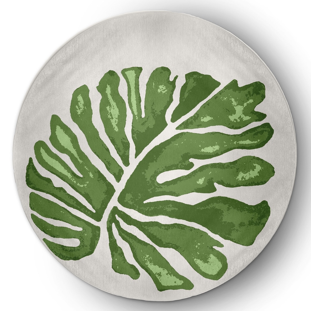 Big Leaf Spring Chenille Indoor/Outdoor Rug