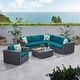 preview thumbnail 20 of 19, Christopher Knight Home Santa Rosa Outdoor 7-piece Wicker Seating Sectional Set