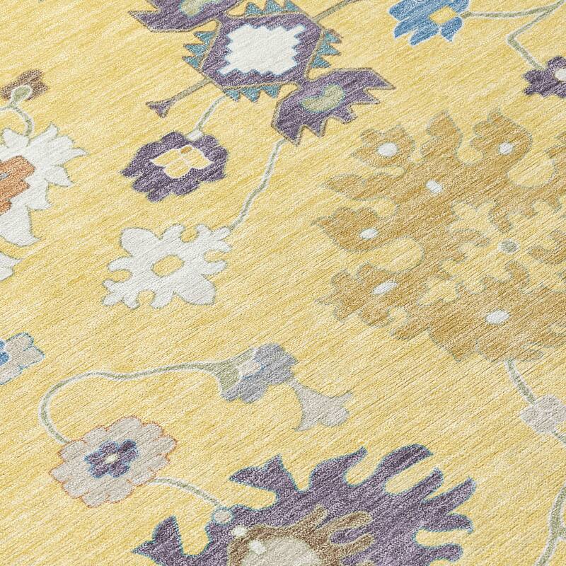 Machine Washable Indoor/ Outdoor Traditonal Delhi Chantille Rug