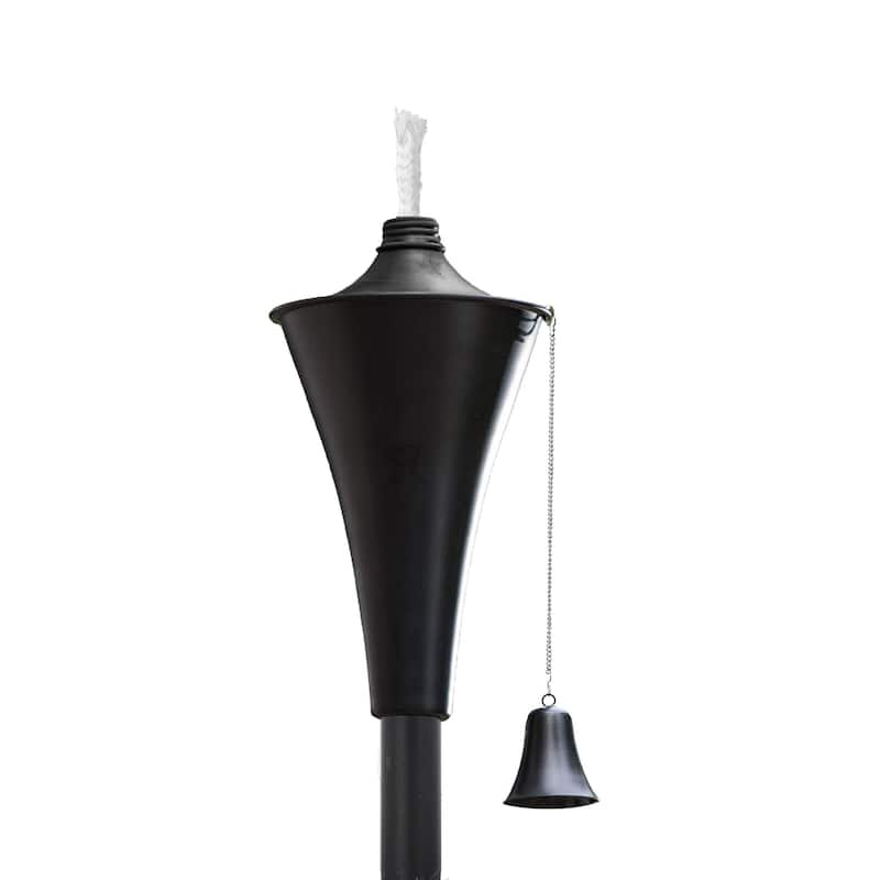 Oahu Tiki Torch - Smooth Black - 1 Pack