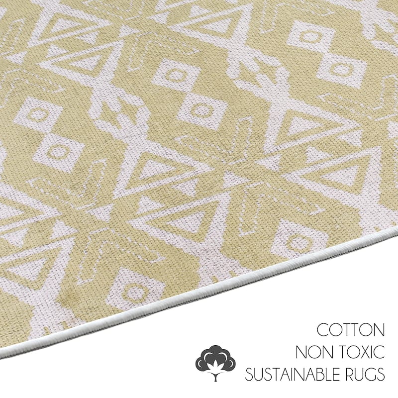 Sussexhome Heavy Duty Ultra Thin Non Slip Washable Cotton Indoor Rug - 2' x 3'