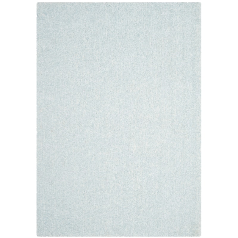 SAFAVIEH Handmade Toronto Shag Mikaela Polyester Rug - 4' x 6' - Ivory/Aqua