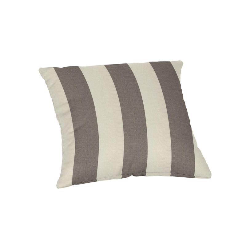 Sunbrella 16-inch Square Striped Outdoor Throw Pillow - Maxim Cocoa