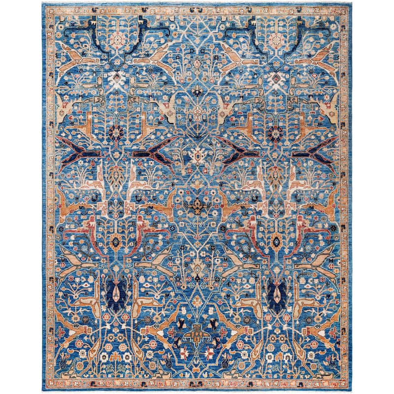 Serapi One-of-a-Kind Hand-Knotted Area Rug - Blue - 7' 9" x 9' 9"