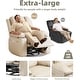 preview thumbnail 62 of 73, Oversized power recliner with heat, massage, 360 degrees swivel, and cup holder.