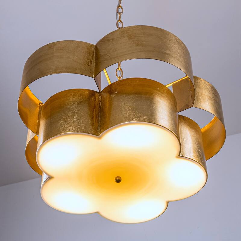 20" Modern Golden Metal 5 Lights Chandelier Light
