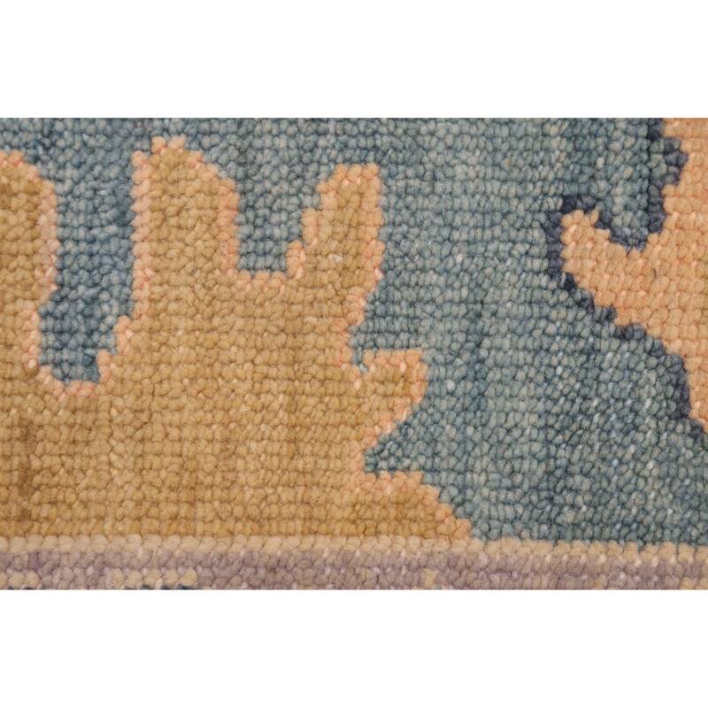 ECARPETGALLERY Hand-knotted Modern Oushak Turquoise Wool Rug - 8'1 x 9'11
