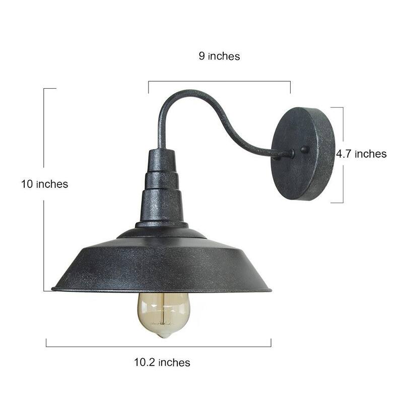 Farmhouse Farmhouse 1-Light Wall Sconces Metal Barn Warehouse Lamps