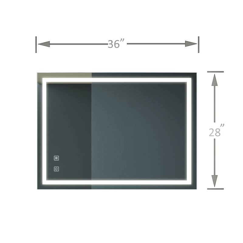 Bathroom LED Cosmetic Mirror with 3 Adjustable Color Temperatures