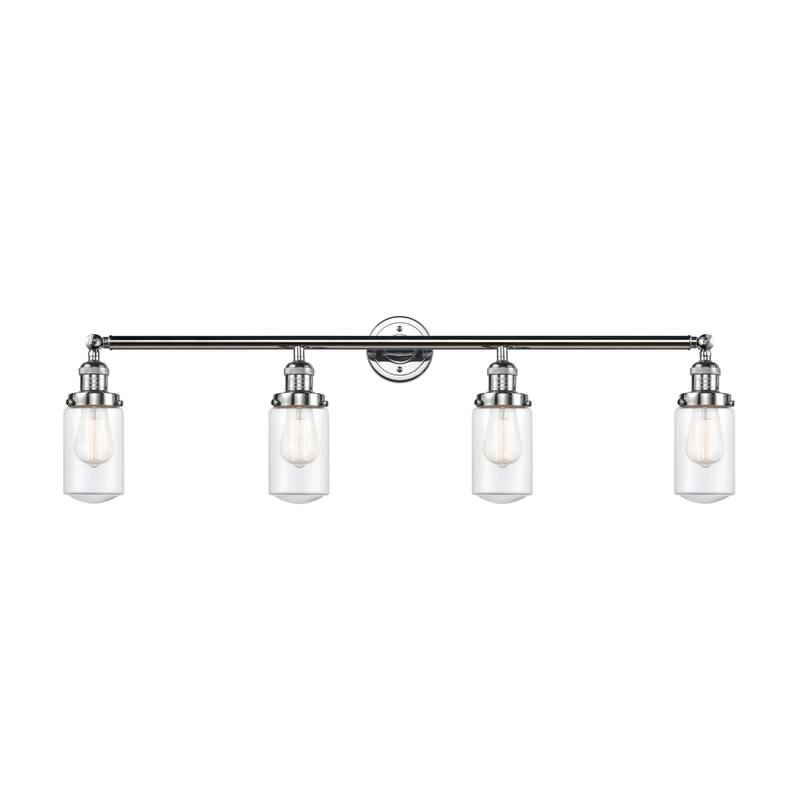 Innovations Lighting Dover 4 Light 43" Wide Bathroom Vanity Light - Polished Chrome / Clear