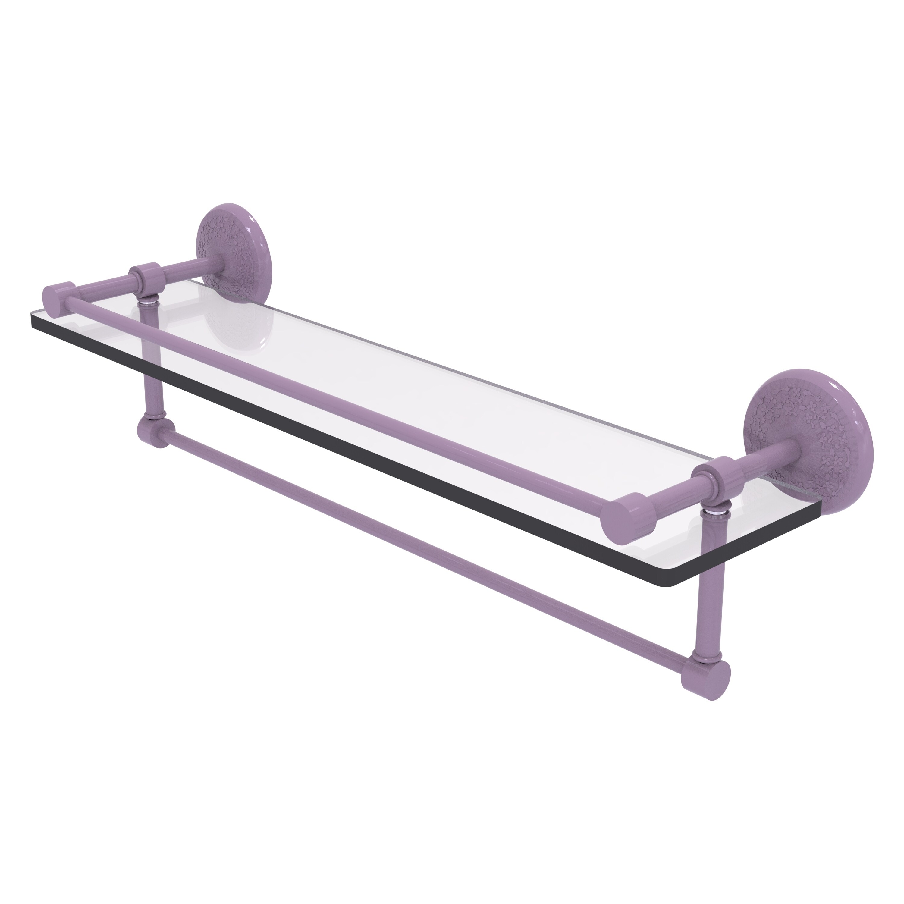 Allied Brass 16 Inch Gallery Glass Shelf with Towel Bar