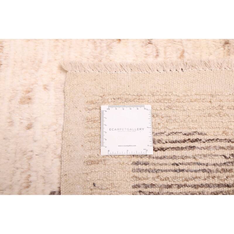 ECARPETGALLERY Hand-knotted Pak Finest Marrakesh Cream Wool Rug - 8'1 x 10'2