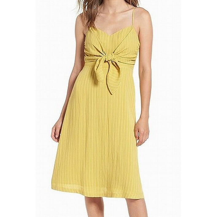 tie front a line dress