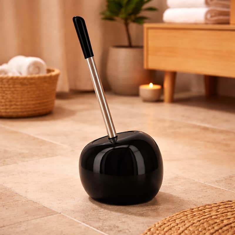 PISE Freestanding Toilet Brush and Holder Set - 15"H x 6"L x 6" W