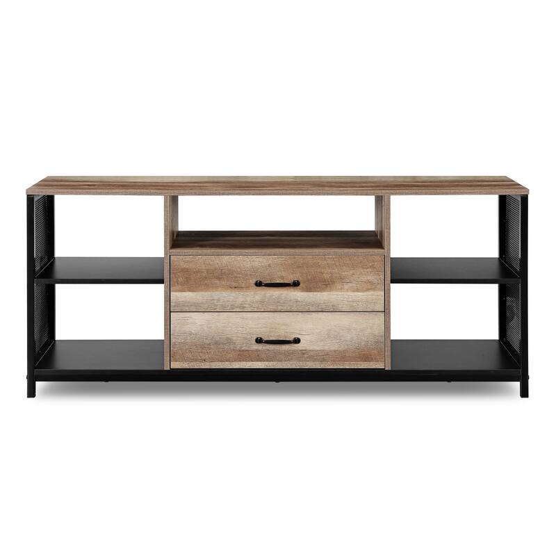 Ledel 55-inch Industrial TV Stand with Drawers and Shelves for TVs Up To 60"