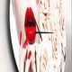 preview thumbnail 3 of 8, Designart 'Fashion Sexy Woman with Flowers' Oversized Fashion Wall CLock