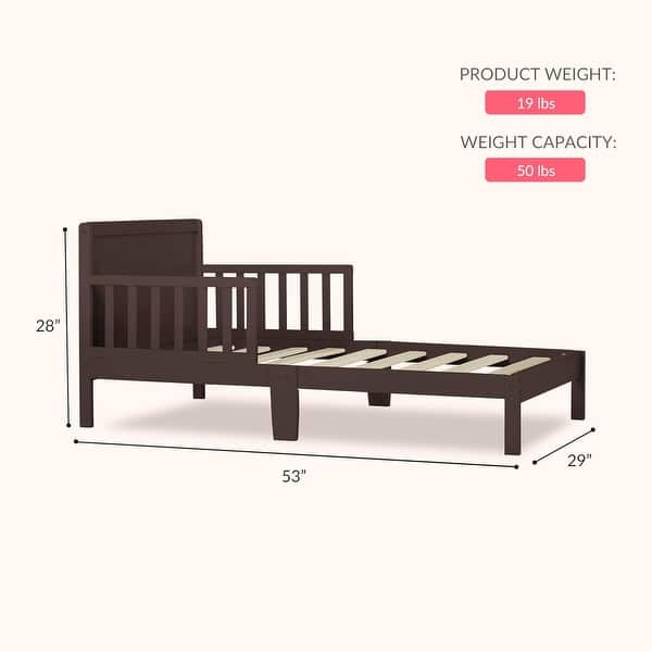 dimension image slide 0 of 3, Dream On Me Brookside Toddler Bed