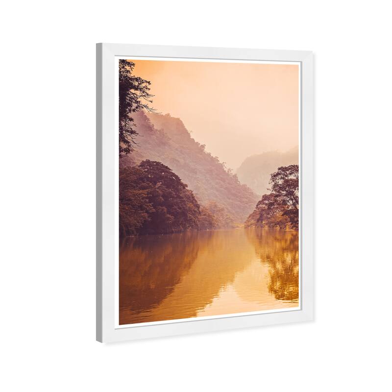 Wynwood Studio Prints Floral and Botanical Warm Stillness Brown and Modern & Contemporary Wall Art Canvas Print