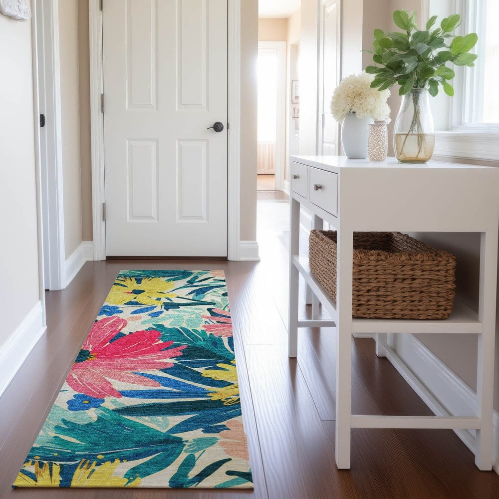 Premium Washable Super Soft Casual Floral Mayfield Rug