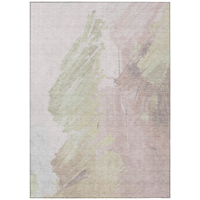 HomeRoots Abstract Transitional Rectangle Outdoor Rug
