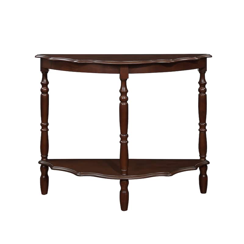 Retro Circular Curved Half-Moon Console Table with Cloud Design Top