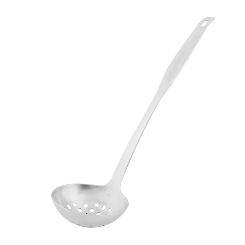 Stainless Steel Strainer Perforated Ladle Spoon Skimmer 7.5cm Tip - 12" x 3"(L*W)