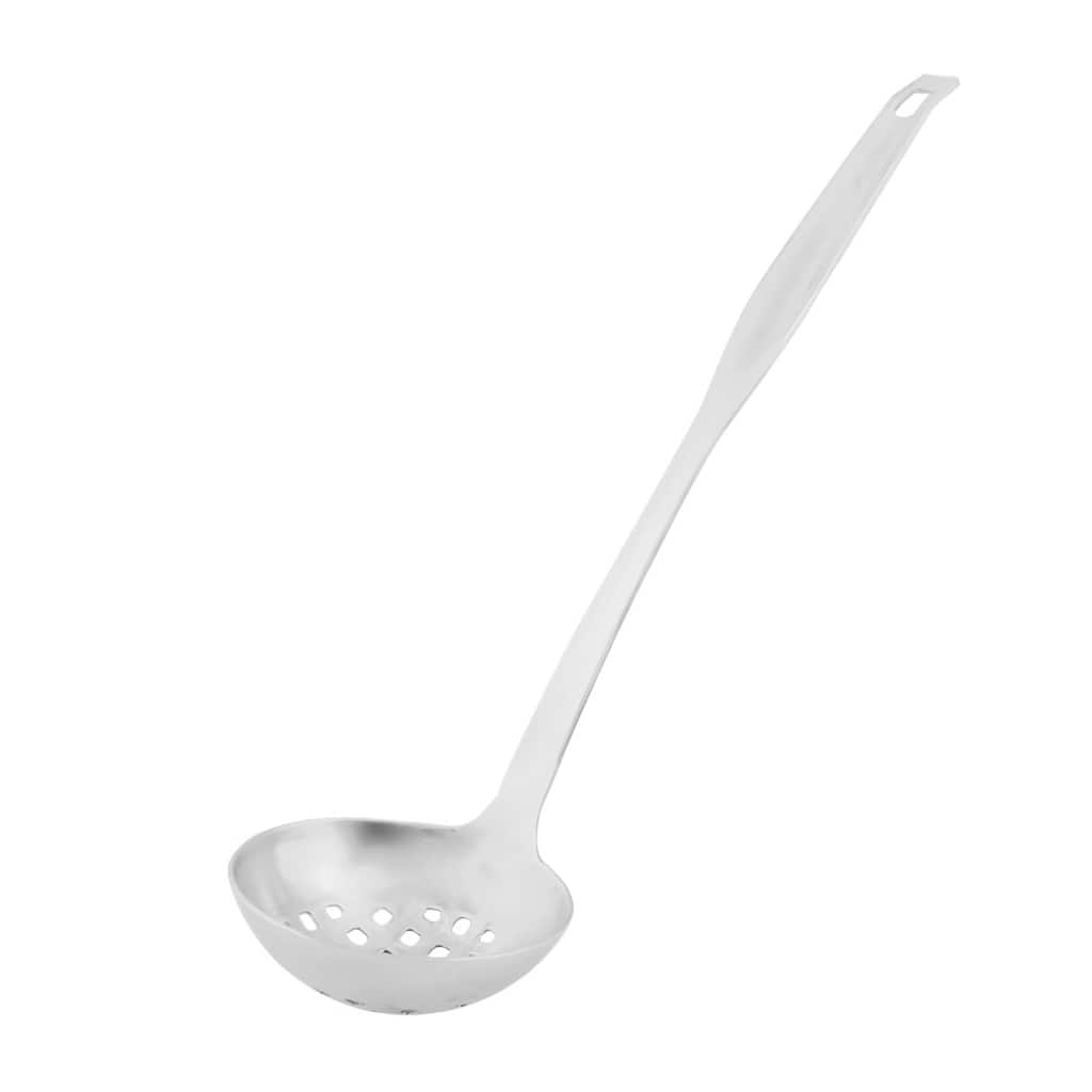 Stainless Steel Strainer Perforated Ladle Spoon Skimmer 7.5cm Tip - 12" x 3"(L*W)