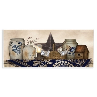 Stupell Rustic Pottery Jars Wall Plaque Art Design By Linda Spivey